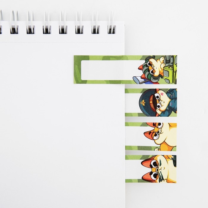 Подарочный набор стикера-закладки и ручка &laquo;Защитник!&raquo;, 20 л в блоке