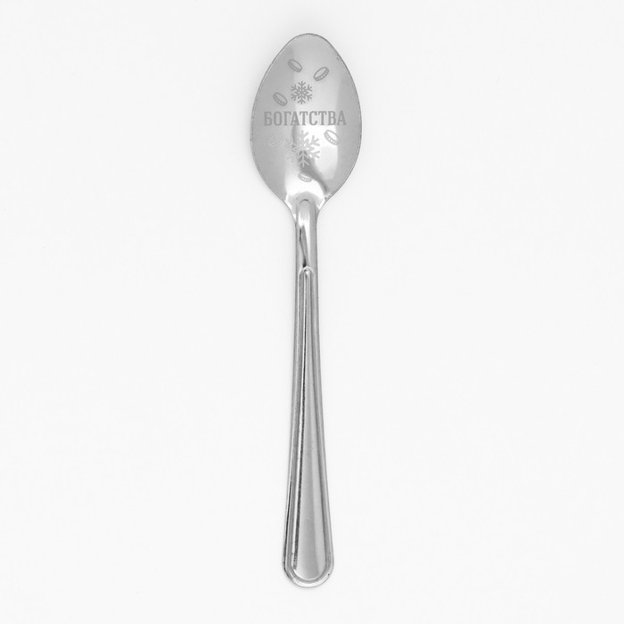 Ложка сувенирная на открытке «Новогодняя коллекция: Богатства», 3 х 14 см Ложка сувенирная на открытке «Новогодняя коллекция: Богатства», 3 х 14 см