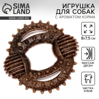 Игрушка для собак жевательная со ароматом корма «Шестеренка», 9 х 4.5 см Игрушка для собак жевательная со ароматом корма «Шестеренка», 9 х 4.5 см