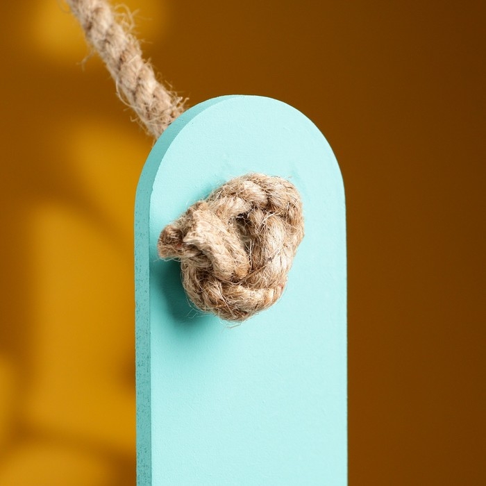 Кашпо деревянное 25.5&times;15&times;30 см "Аром", ручка канат, Тиффани