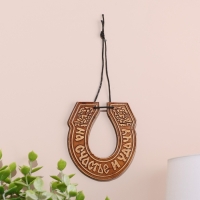 Подкова &laquo;На счастье и удачу&raquo;, на веревочке, 7&times;8 см, береста