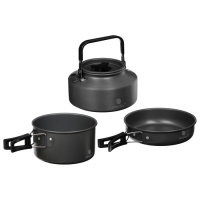 Посуда туристическая maclay, набор: кастрюля, сковородка, чайник, 2 стакана, приборы, карабин Посуда туристическая maclay, набор: кастрюля, сковородка, чайник, 2 стакана, приборы, карабин