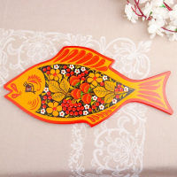 Доска разделочная &laquo;Рыбка&raquo;, 36&times;18 см, хохлома