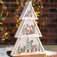 Декор с подсветкой "Ёлочка" 4,4×20×29 см Декор с подсветкой "Ёлочка" 4,4×20×29 см