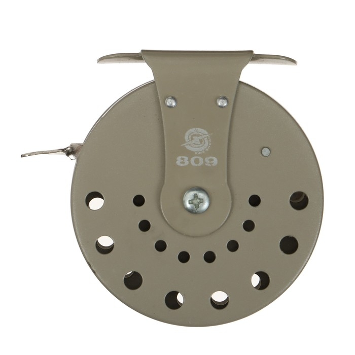 Катушка инерционная, металл, диаметр 7.5 см, цвет серый, 809 Катушка инерционная, металл, диаметр 7.5 см, цвет серый, 809