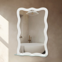 Зеркало &laquo;Облако&raquo;, с пескоструйной графикой, настенное, с полочкой, 40,5&times;60 см