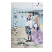 Бумага для акварели А4, 20 листов "Морячка", 200 г/м&sup2;, цвет молочный, в папке