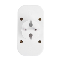 Разветвитель, 2 розетки, 10А, без з/к, 220 В, белый Разветвитель, 2 розетки, 10А, без з/к, 220 В, белый