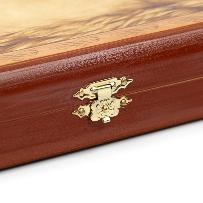 Нарды деревянные большие, настольная игра Нарды деревянные большие, настольная игра "Лев", 40 х 40 см, с шашками