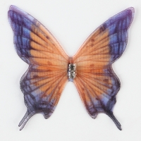 Декор для творчества &laquo;Бабочка огнёвка&raquo;, двухслойный, набор 12 шт., размер 1 шт. &mdash; 5 &times; 5 см