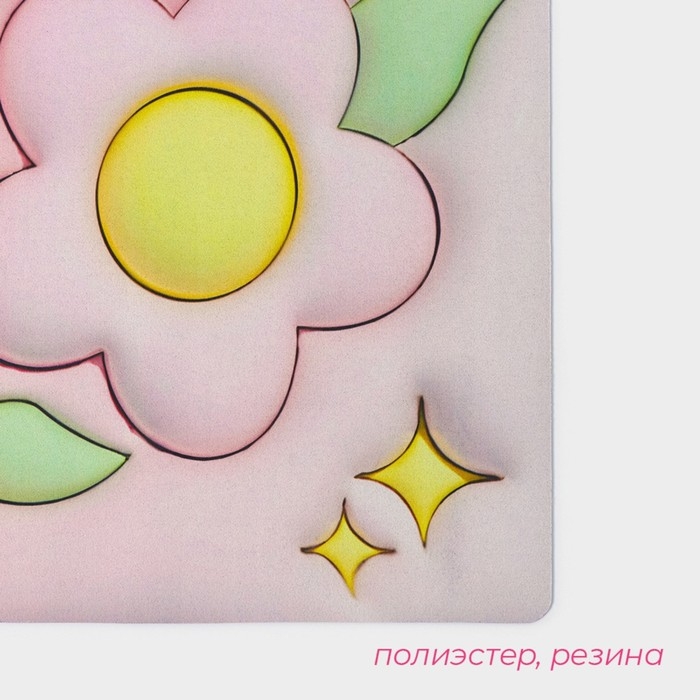 Коврик для дома Доляна Pink Flowers, влаговпитывающий, 40&times;60 см