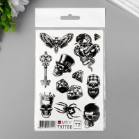 Татуировка на тело "Черепа" 10х15 см Татуировка на тело "Черепа" 10х15 см