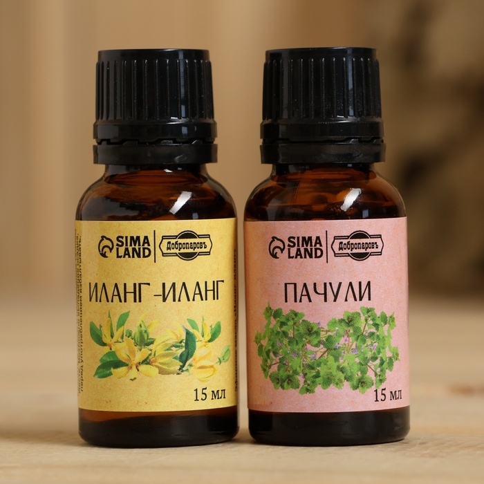 Набор эфирных масел 2 шт Набор эфирных масел 2 шт "Пачули, Иланг-иланг" по 15 мл