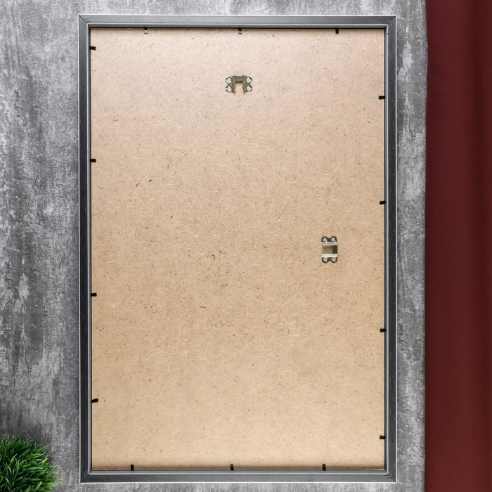 Фоторамка пластик "МИРАМ" 40х60 см 021 серебро (пластиковый экран)