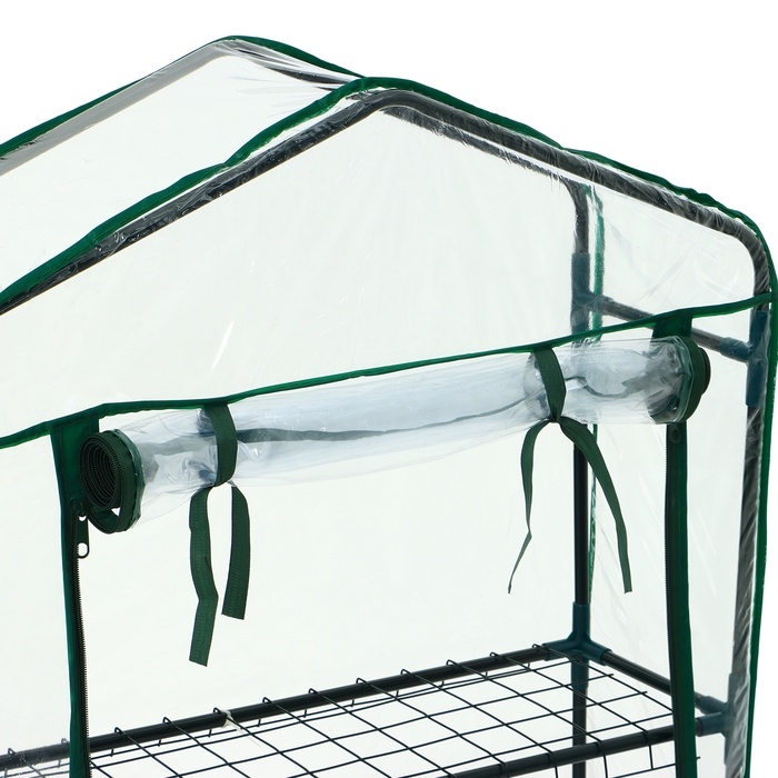Парник-стеллаж, 3 полки, 110 &times; 22 &times; 65 см, металлический каркас d = 12 мм, чехол плёнка 80 мкм, Greengo