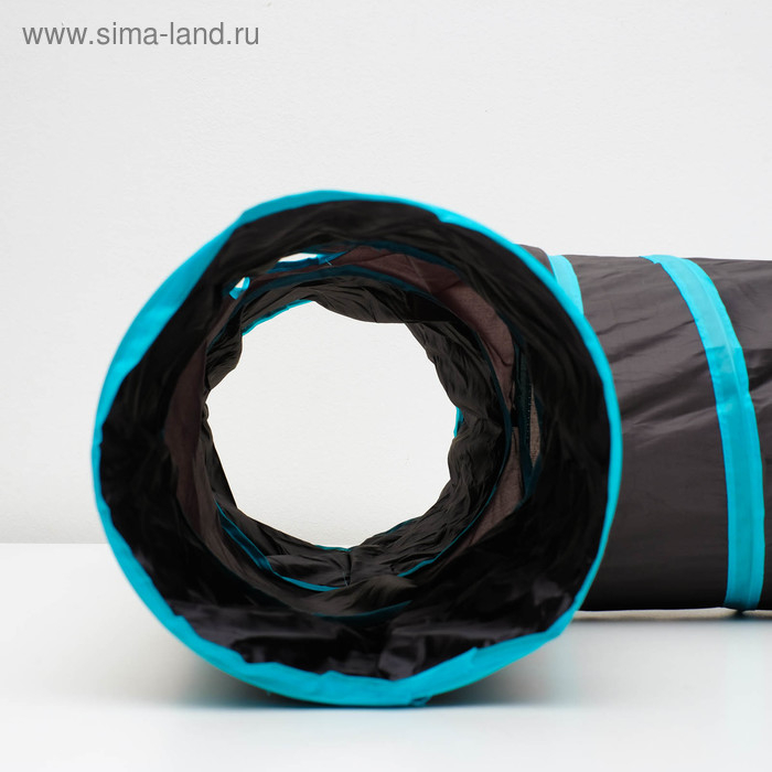 Туннель для кошек шуршащий Туннель для кошек шуршащий "Тройник", 80 см, диаметр трубы 25 см, микс цветов