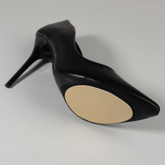 Накладки для обуви противоскользящие, с протектором, на клеевой основе, 9 см, пара, цвет бежевый