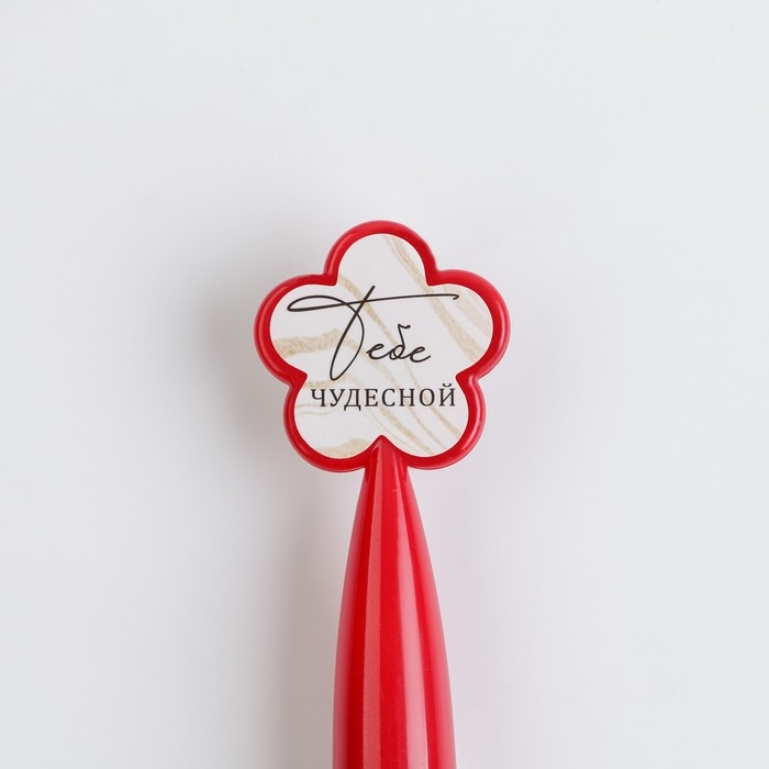 Ручка шариковая синяя паста «Цветок»,пластик, на подложке 8 марта Ручка шариковая синяя паста «Цветок»,пластик, на подложке 8 марта