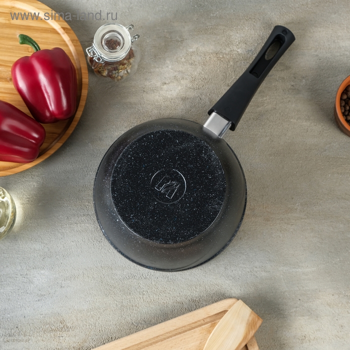 Набор посуды &laquo;Гранит Star&raquo;: cковорода d=26 см, ковш 1.7 л, кастрюля 5 л, антипригарное покрытие, цвет тёмно-синий