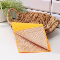 Салфетка для уборки Доляна, для сложных загрязнений, микрофибра, металлический абразив, 30&times;30 см, цвет МИКС