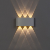 Светильник фасадный &laquo;Полусфера&raquo;, FSD-003, 6Вт, 3000К, 3 луча, IP65, 220 В, металл, белый