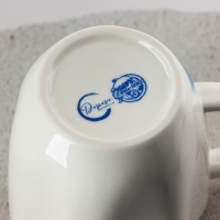 Кружка керамическая неровный край &laquo;Разводы&raquo;, 350 мл, цвет голубой