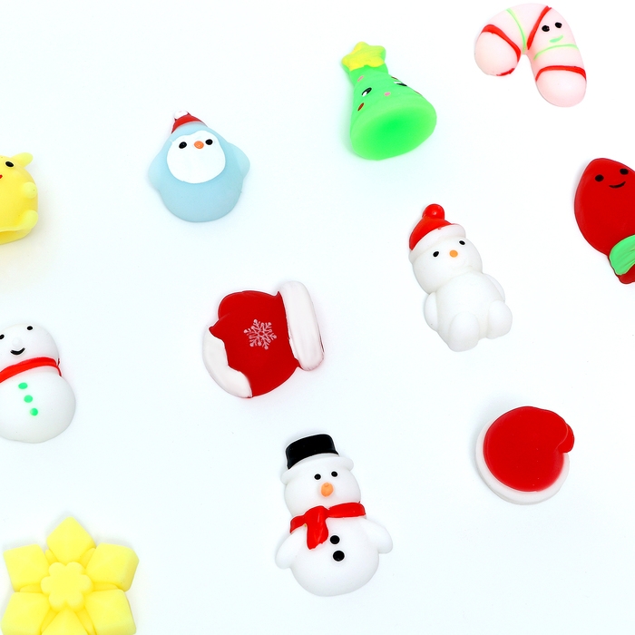 Новогодняя антистресс сквиш мялка &laquo;Новый год&raquo;, в банке, цвета МИКС