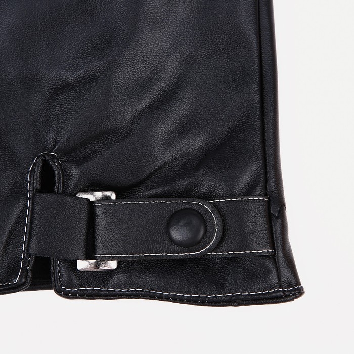 Перчатки мужские, безразмерные, с утеплителем, цвет чёрный