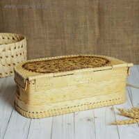 Батонница &laquo;Узор&raquo;, на шарнире, 32&times;18&times;11 см, береста