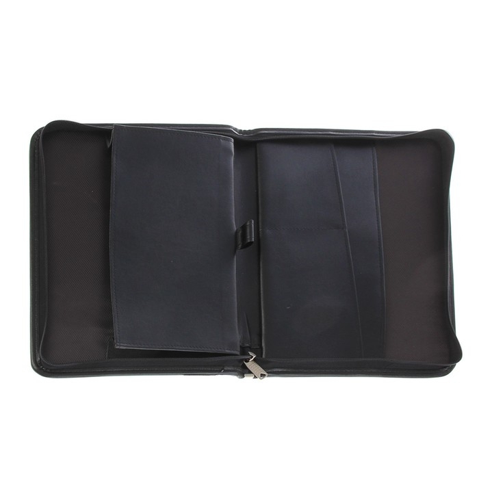 Папка деловая, искусственная кожа, для бумаг, 270 х 350 х 30 мм, 6Д01 Папка деловая, искусственная кожа, для бумаг, 270 х 350 х 30 мм, 6Д01 "Люкс", чёрная