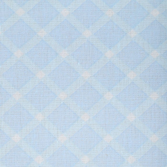 Простыня на резинке Атра 140х200х20, Виши, голубой, бязь 120г/м, хл100%