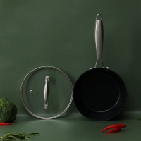 Ковш из нержавеющей стали Magistro &laquo;Rock Stone&raquo;, 1,5 л, d=18 см, h=8 см, с крышкой, антипригарное покрытие, индукция