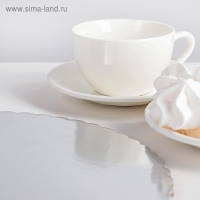 Подложка для торта &laquo;Круг волна&raquo;, d=30,5 см, цвет серебро