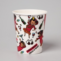 Набор бумажной посуды одноразовый Вечериночка&raquo;, 6 тарелок, 6 стаканов, 1 гирлянда