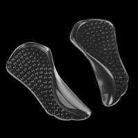 Полустельки для обуви, с супинатором, массажные, на клеевой основе, силиконовые, 12 × 6 см, пара, цвет прозрачный Полустельки для обуви, с супинатором, массажные, на клеевой основе, силиконовые, 12 × 6 см, пара, цвет прозрачный