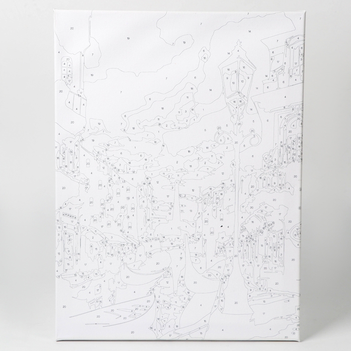 Картина по номерам с подрамником и гирляндой &laquo;Вечер в Венеции&raquo;, 30 х 40 см