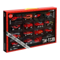 Набор металлических машин «Пожарная служба», в наборе 15 шт Набор металлических машин «Пожарная служба», в наборе 15 шт