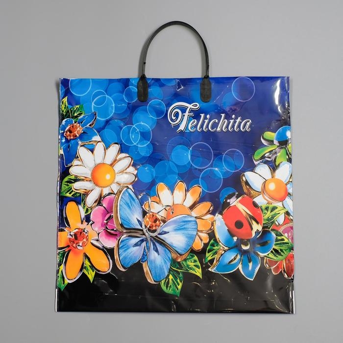 Пакет Пакет "Феличита", полиэтиленовый с пластиковой ручкой, 38 х 35 см, 90 мкм