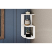 Полка угловая настольная и навесная Лео №3, 250х250х550, Белый Полка угловая настольная и навесная Лео №3, 250х250х550, Белый