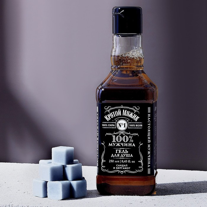 Новогодний подарочный набор косметики «Крутой мужик», гель для душа во флаконе виски 250 мл и мыло для рук 90 г, Новый Год Новогодний подарочный набор косметики «Крутой мужик», гель для душа во флаконе виски 250 мл и мыло для рук 90 г, Новый Год