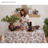 Скатерть "Этель" Восточные узоры 149х220 см, 100% хлопок, саржа 190 г/м2