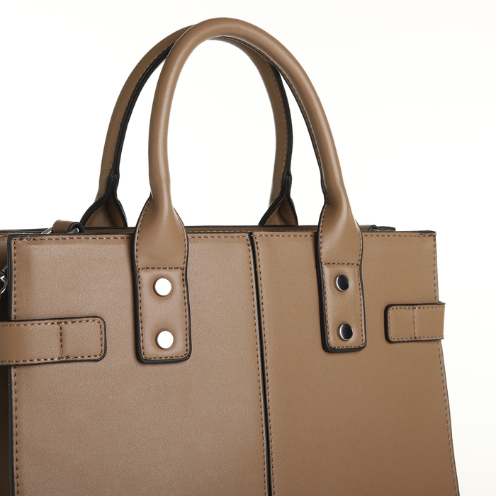 Сумка женская тоут, на молнии, цвет песочный