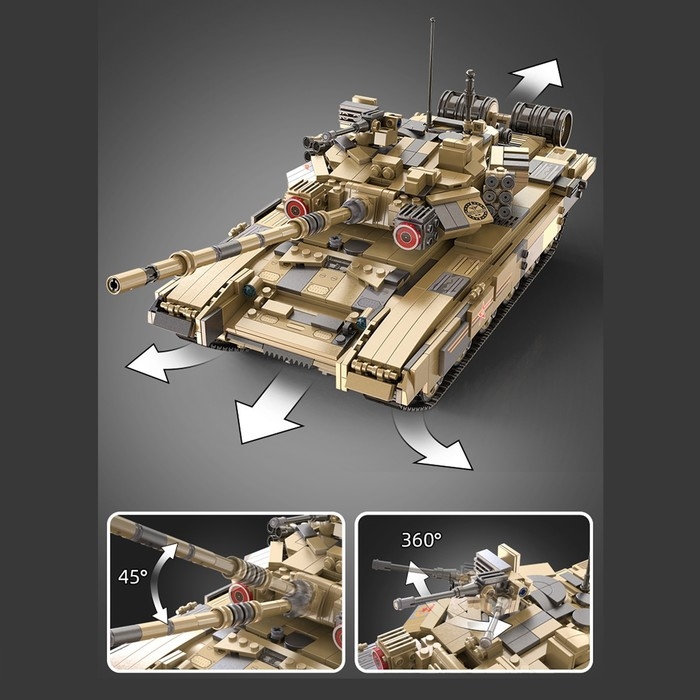 Конструктор Техно &laquo;Танк&raquo;, 1722 детали