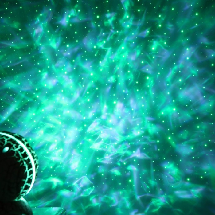 Световой прибор &laquo;Яйцо динозавра&raquo; 10 см, динамик, съёмная полусфера, свечение RGB, пульт ДУ, USB, белый