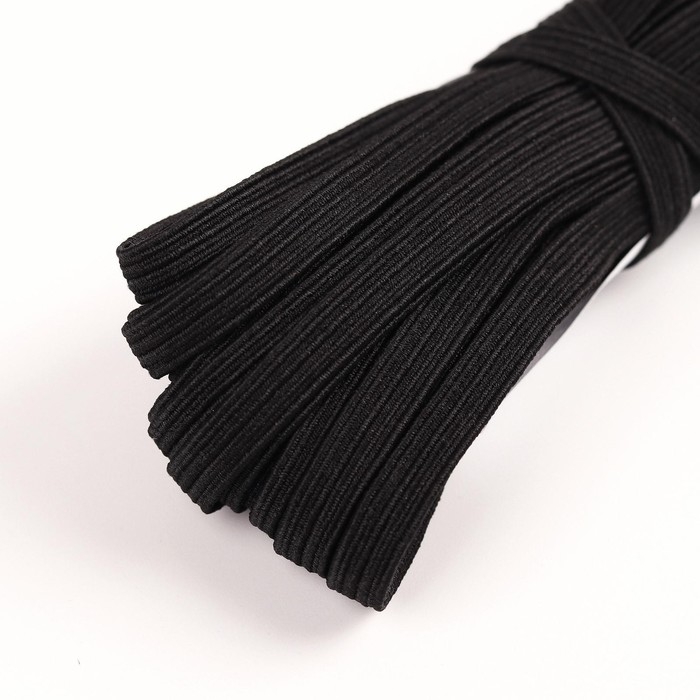 Резинка бельевая, 6 мм, 10 &plusmn; 1 м, цвет чёрный, цена за 1 штуку