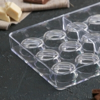 Форма для конфет и шоколада KONFINETTA «Шаффл», 27,5×17,5×2,5 см, 21 ячейка 3×3×1 см, цвет прозрачный Форма для конфет и шоколада KONFINETTA «Шаффл», 27,5×17,5×2,5 см, 21 ячейка 3×3×1 см, цвет прозрачный