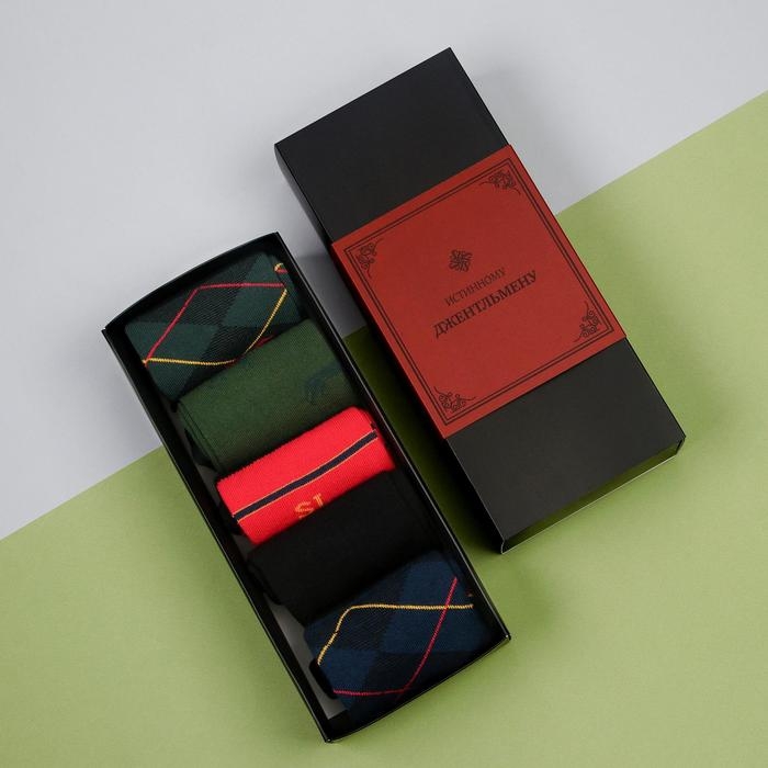 Набор носков Набор носков "Истинному джентльмену" р. 39-40 (24-26 см)