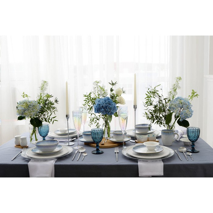 Бокал для шампаского стеклянный Magistro &laquo;Жемчуг&raquo;, 270 мл, 7&times;26 см, цвет перламутровый