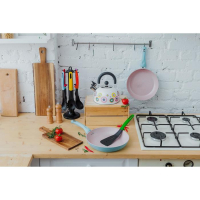 Набор кухонных принадлежностей Доляна &laquo;Монпансье&raquo;, 6 предметов, на подставке, цвет МИКС