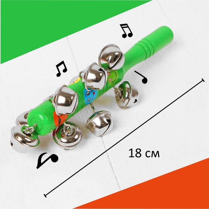 Погремушка с бубенцами &laquo;Смайлики&raquo;, цвета МИКС